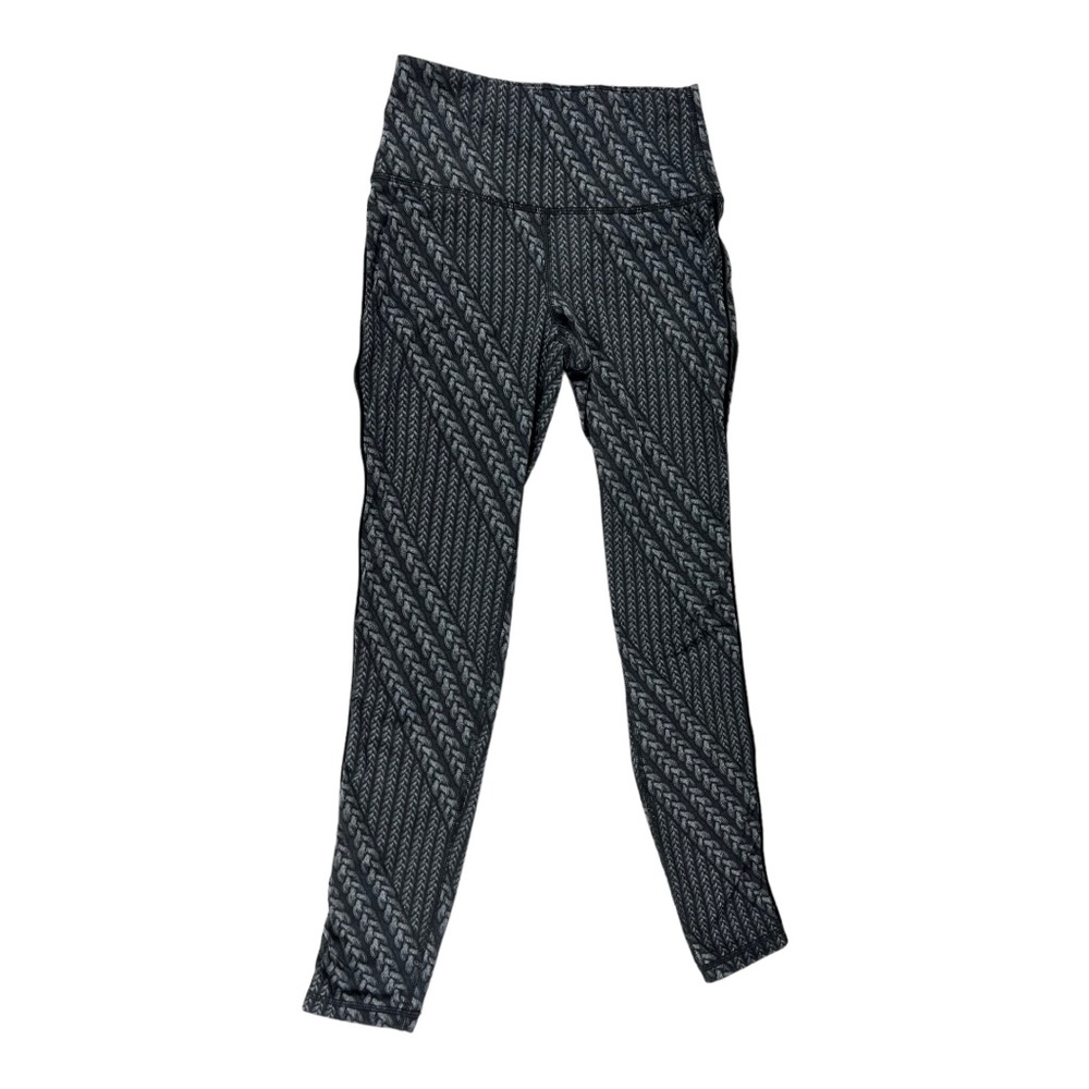Aerie Play Leggings Fleece Lined  Knit Pattern Size M